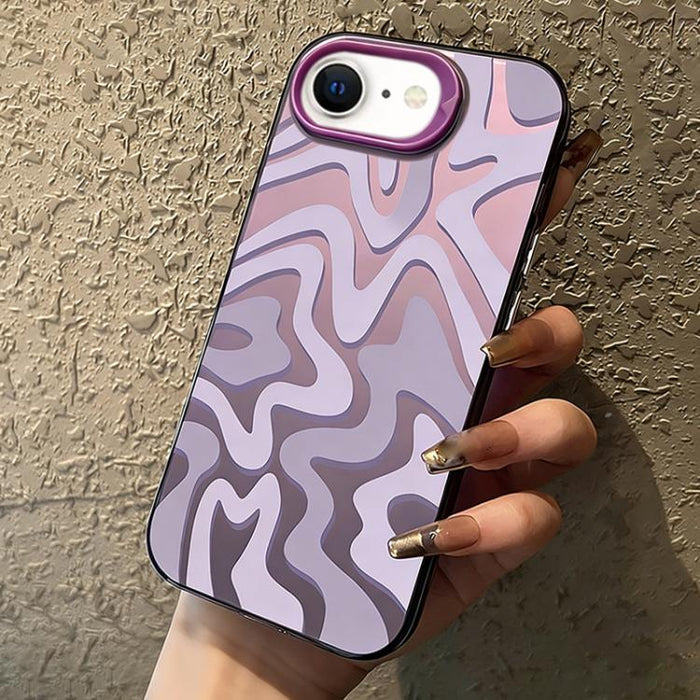 Wavy Stripes Pattern Frosted IMD 2-in-1 PC Phone Case, For iPhone 17e / 16e, For iPhone 17 Pro Max, For iPhone 17 Pro, For iPhone 17
