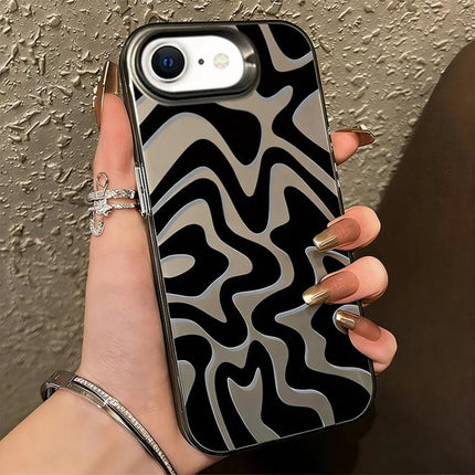 Wavy Stripes Pattern Frosted IMD 2-in-1 PC Phone Case, For iPhone 17e / 16e, For iPhone 17 Pro Max, For iPhone 17 Pro, For iPhone 17