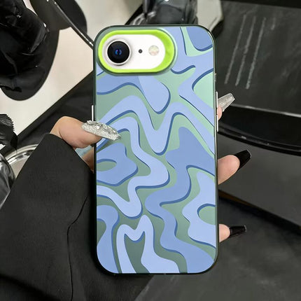 Wavy Stripes Pattern Frosted IMD 2-in-1 PC Phone Case, For iPhone 17e / 16e, For iPhone 17 Pro Max, For iPhone 17 Pro, For iPhone 17