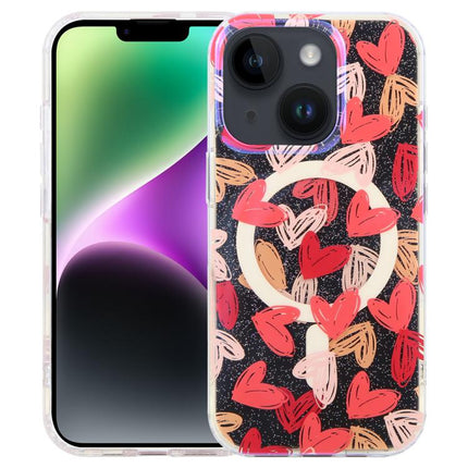 IMD Blue Light Jungle Series Magnetic Phone Case, For iPhone 15, For iPhone 14 / 13, For iPhone 14 Pro, For iPhone 14 Pro Max