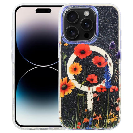 IMD Blue Light Jungle Series Magnetic Phone Case, For iPhone 15, For iPhone 14 / 13, For iPhone 14 Pro, For iPhone 14 Pro Max