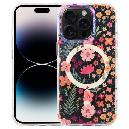 IMD Blue Light Jungle Series Magnetic Phone Case, For iPhone 15, For iPhone 14 / 13, For iPhone 14 Pro, For iPhone 14 Pro Max