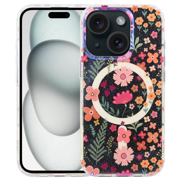 IMD Blue Light Jungle Series Magnetic Phone Case, For iPhone 15, For iPhone 14 / 13, For iPhone 14 Pro, For iPhone 14 Pro Max