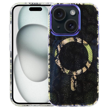 IMD Blue Light Jungle Series Magnetic Phone Case, For iPhone 15, For iPhone 14 / 13, For iPhone 14 Pro, For iPhone 14 Pro Max