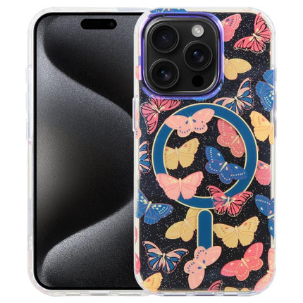 IMD Blue Light Jungle Series Magnetic Phone Case, For iPhone 16, For iPhone 15 Pro Max, For iPhone 15 Pro, For iPhone 15 Plus / 14 Plus