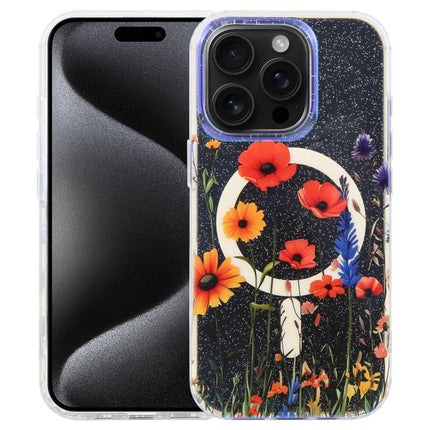 IMD Blue Light Jungle Series Magnetic Phone Case, For iPhone 16, For iPhone 15 Pro Max, For iPhone 15 Pro, For iPhone 15 Plus / 14 Plus