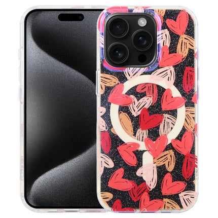 IMD Blue Light Jungle Series Magnetic Phone Case, For iPhone 16, For iPhone 15 Pro Max, For iPhone 15 Pro, For iPhone 15 Plus / 14 Plus