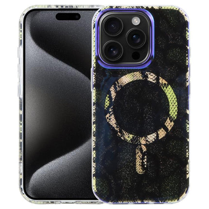 IMD Blue Light Jungle Series Magnetic Phone Case, For iPhone 16, For iPhone 15 Pro Max, For iPhone 15 Pro, For iPhone 15 Plus / 14 Plus