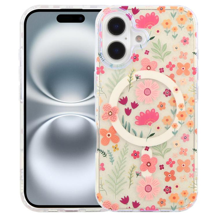 IMD Blue Light Jungle Series Magnetic Phone Case, For iPhone 16, For iPhone 15 Pro Max, For iPhone 15 Pro, For iPhone 15 Plus / 14 Plus