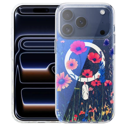 IMD Blue Light Jungle Series Magnetic Phone Case, For iPhone 17e / 16e, For iPhone 17 Pro Max, For iPhone 17 Pro, For iPhone 17