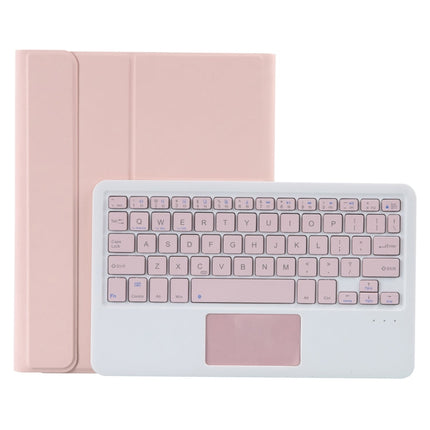 T098B-A Pressed Skin Texture TPU Detachable Candy Colors Bluetooth Keyboard Protective Case for iPad Air 11 2024 / 2025 / Air 4 10.9 inch 2020, with Stand & Pen Slot & Touch, T098B-A