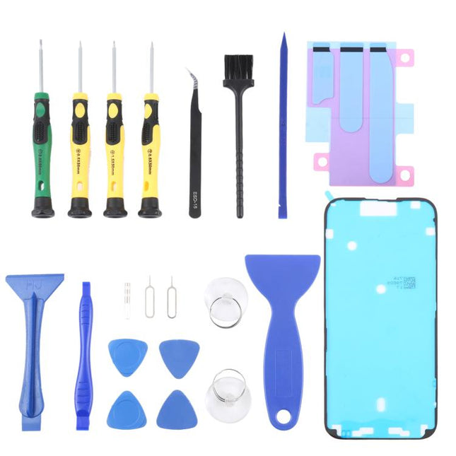 JIAFA JF-8182 21 in 1 Battery Adhesive + Waterproof Adhesive + Repair Tool Set, For iPhone 17 Pro Max, For iPhone 17 Pro, For iPhone 17, For iPhone Air, For iPhone 16 Pro Max, For iPhone 16 Pro, For iPhone 16 Plus, For iPhone 16