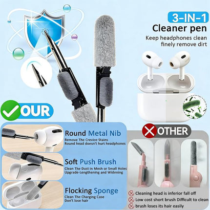 XDcase 4 Pairs Replacement Silicone Ear Tips Kit, XS/S/M/L Size, Cleaning Brush Color Random, 4 Pairs