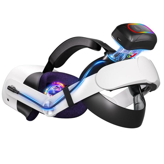 WG38 VR Head Strap with 1000mAh Battery, RGB Ver. For Meta Quest 3 / 3S, Magnetic Ver. For Meta Quest 3 / 3S, RGB Ver. For Meta Quest 2, For Meta Quest 2