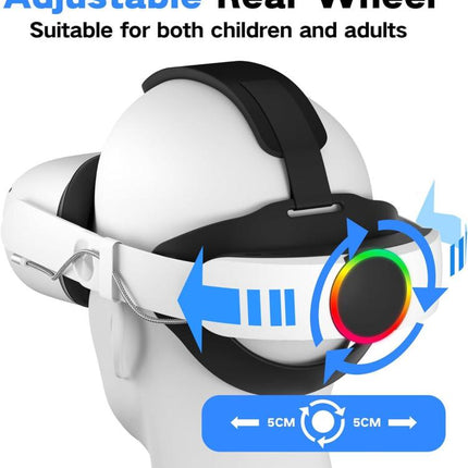 WG38 VR Head Strap with 1000mAh Battery, RGB Ver. For Meta Quest 3 / 3S, Magnetic Ver. For Meta Quest 3 / 3S, RGB Ver. For Meta Quest 2, For Meta Quest 2