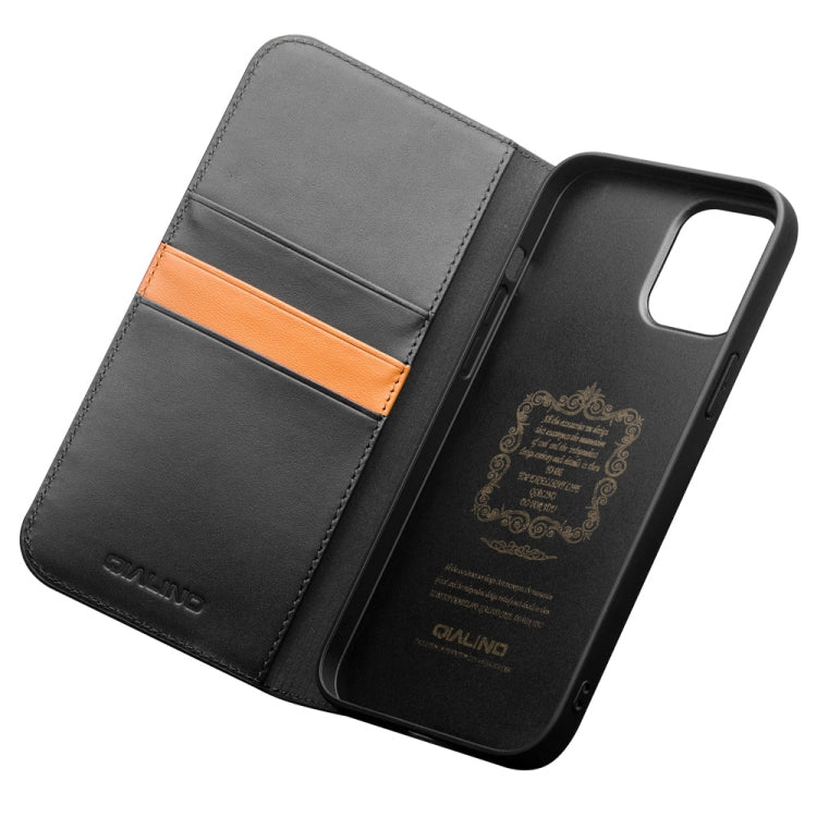 QIALINO Business Horizontal Flip Leather Case with Holder & Card Slots & Wallet, For iPhone 12 mini, For iPhone 12 / 12 Pro, For iPhone 12 Pro Max