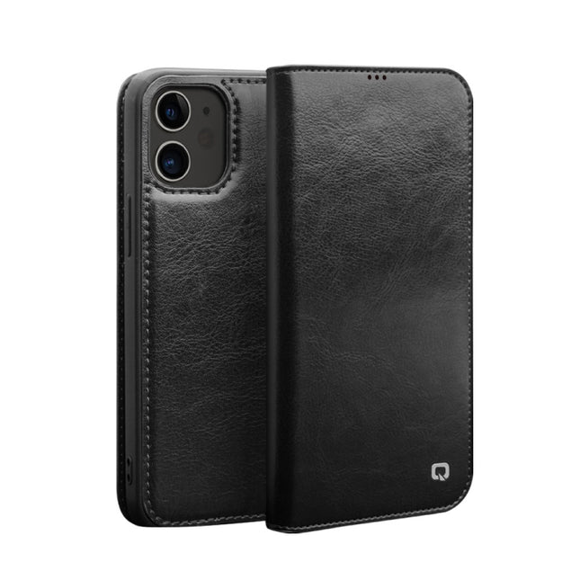 QIALINO Horizontal Flip Leather Case with Holder & Card Slots & Wallet, For iPhone 12 mini, For iPhone 12 / 12 Pro
