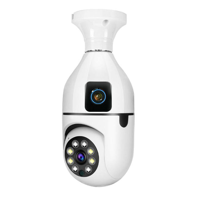 V380 Pro 4MP Full-Color Dual-Lens 2.4GHz WiFi Wireless E27 Socket Bulb Night Vision PTZ Camera