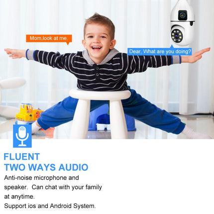 V380 Pro 4MP Full-Color Dual-Lens 2.4GHz WiFi Wireless E27 Socket Bulb Night Vision PTZ Camera