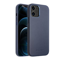 QIALINO Shockproof Cowhide Leather Protective Case, For iPhone 12 mini, For iPhone 12 Pro Max, For iPhone 12 / 12 Pro
