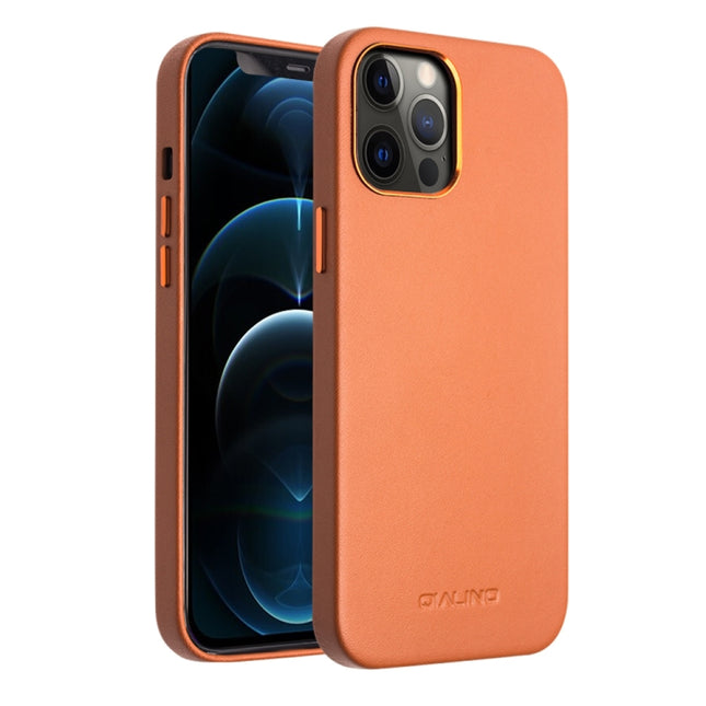 QIALINO Shockproof Cowhide Leather Protective Case, For iPhone 12 mini, For iPhone 12 Pro Max, For iPhone 12 / 12 Pro