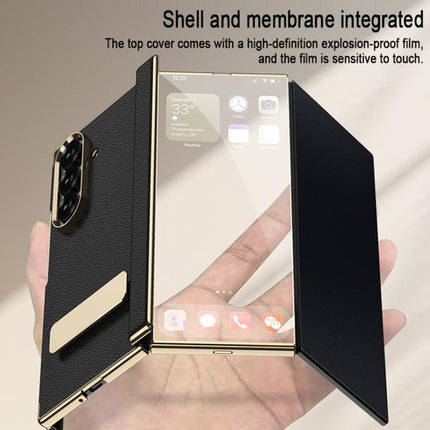 GKK Magnetic Folding Phantom Leather Single-Line Rotating Holder Phone Case, For Samsung Galaxy Z TriFold