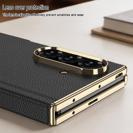 GKK Magnetic Folding Phantom Leather Single-Line Rotating Holder Phone Case, For Samsung Galaxy Z TriFold