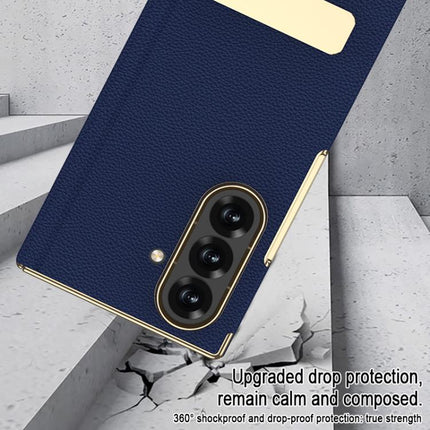 GKK Magnetic Folding Phantom Leather Single-Line Rotating Holder Phone Case, For Samsung Galaxy Z TriFold