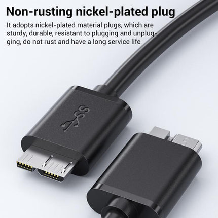 WG137 USB 3.0 Male to Micro-B Male External Hard Drive Enclosure Data Cable, 0.3m, 0.5m, 1m, 1.5m, 2m