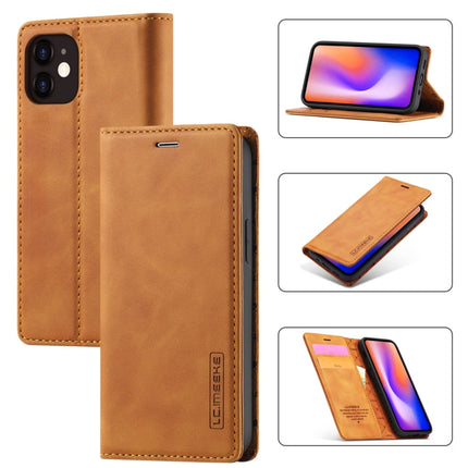LC.IMEEKE Strong Magnetism Ultra-thin Horizontal Flip Shockproof Matte TPU + PU Leather Case with Holder & Card Slots & Wallet, For iPhone 12 mini, For iPhone 12 / 12 Pro, For iPhone 12 Pro Max, For iPhone XS / X, For iPhone 12 Pro