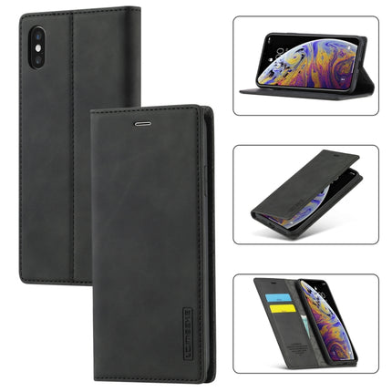 LC.IMEEKE Strong Magnetism Ultra-thin Horizontal Flip Shockproof Matte TPU + PU Leather Case with Holder & Card Slots & Wallet, For iPhone 12 mini, For iPhone 12 / 12 Pro, For iPhone 12 Pro Max, For iPhone 12 Pro, For iPhone XS / X