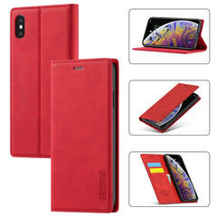 LC.IMEEKE Strong Magnetism Ultra-thin Horizontal Flip Shockproof Matte TPU + PU Leather Case with Holder & Card Slots & Wallet, For iPhone 12 mini, For iPhone 12 / 12 Pro, For iPhone 12 Pro Max, For iPhone XS / X, For iPhone 12 Pro