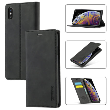LC.IMEEKE Strong Magnetism Ultra-thin Horizontal Flip Shockproof Matte TPU + PU Leather Case with Holder & Card Slots & Wallet, For iPhone XR, For iPhone XS Max, For iPhone 6 / 6s, For iPhone 6 Plus / 6s Plus