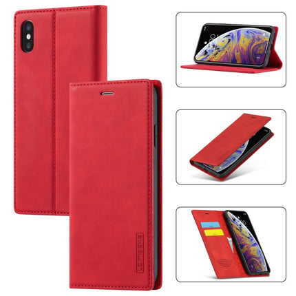LC.IMEEKE Strong Magnetism Ultra-thin Horizontal Flip Shockproof Matte TPU + PU Leather Case with Holder & Card Slots & Wallet, For iPhone XR, For iPhone XS Max, For iPhone 6 / 6s, For iPhone 6 Plus / 6s Plus