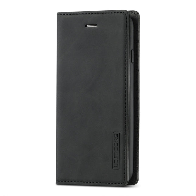LC.IMEEKE Strong Magnetism Ultra-thin Horizontal Flip Shockproof Matte TPU + PU Leather Case with Holder & Card Slots & Wallet, For iPhone SE 2022 / SE 2020 / 8 / 7