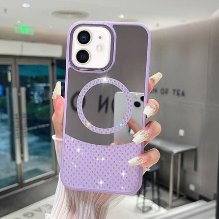 Crystal Mirror Surface Rhinestone Magnetic Phone Case, For iPhone 13, For iPhone 12, For iPhone 12 Pro Max