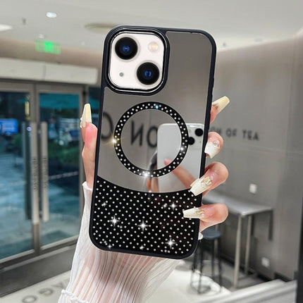 Crystal Mirror Surface Rhinestone Magnetic Phone Case, For iPhone 13, For iPhone 12, For iPhone 12 Pro Max