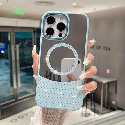 Crystal Mirror Surface Rhinestone Magnetic Phone Case, For iPhone 14 Pro Max, For iPhone 13 Pro Max, For iPhone 13 Pro