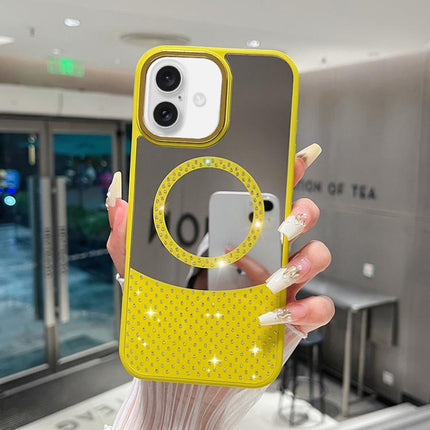 Crystal Mirror Surface Rhinestone Magnetic Phone Case, For iPhone 17 Pro Max, For iPhone 17 Pro, For iPhone 17