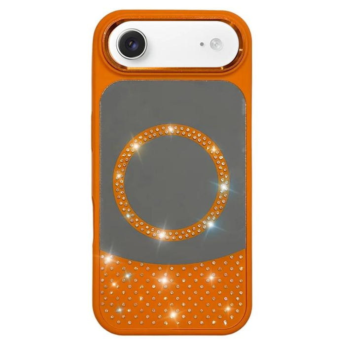 Crystal Mirror Surface Rhinestone Magnetic Phone Case, For iPhone Air, For iPhone 16 Pro Max, For iPhone 16 Pro
