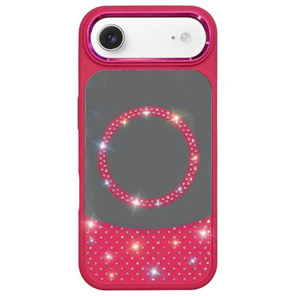 Crystal Mirror Surface Rhinestone Magnetic Phone Case, For iPhone Air, For iPhone 16 Pro Max, For iPhone 16 Pro