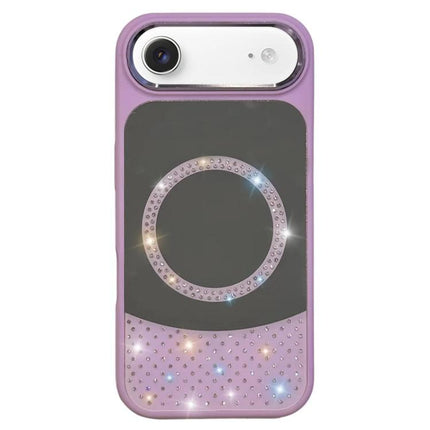 Crystal Mirror Surface Rhinestone Magnetic Phone Case, For iPhone Air, For iPhone 16 Pro Max, For iPhone 16 Pro