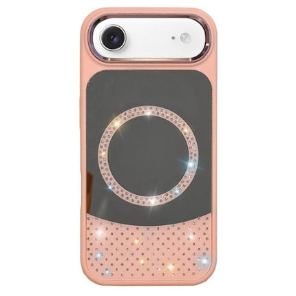 Crystal Mirror Surface Rhinestone Magnetic Phone Case, For iPhone Air, For iPhone 16 Pro Max, For iPhone 16 Pro