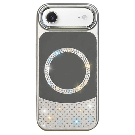 Crystal Mirror Surface Rhinestone Magnetic Phone Case, For iPhone Air, For iPhone 16 Pro Max, For iPhone 16 Pro