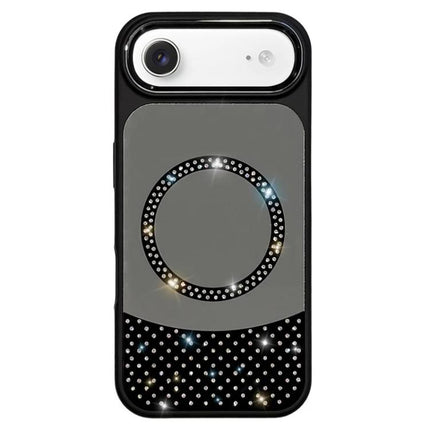 Crystal Mirror Surface Rhinestone Magnetic Phone Case, For iPhone Air, For iPhone 16 Pro Max, For iPhone 16 Pro