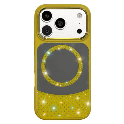 Crystal Mirror Surface Rhinestone Magnetic Phone Case, For iPhone 17 Pro Max, For iPhone 17 Pro, For iPhone 17