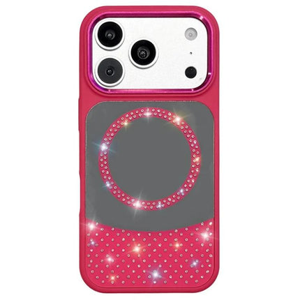Crystal Mirror Surface Rhinestone Magnetic Phone Case, For iPhone 17 Pro Max, For iPhone 17 Pro, For iPhone 17