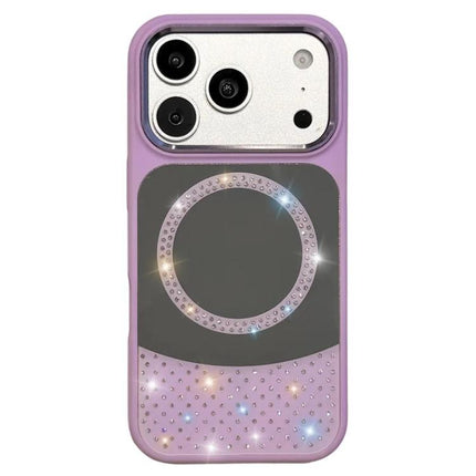 Crystal Mirror Surface Rhinestone Magnetic Phone Case, For iPhone 17 Pro Max, For iPhone 17 Pro, For iPhone 17