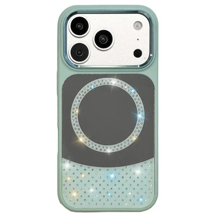 Crystal Mirror Surface Rhinestone Magnetic Phone Case, For iPhone 17 Pro Max, For iPhone 17 Pro, For iPhone 17