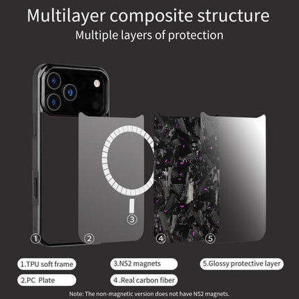 Carbon Fibre PC + TPU Magnetic Phone Case, For iPhone 16e / 17e, For iPhone 17 Pro Max, For iPhone 17 Pro